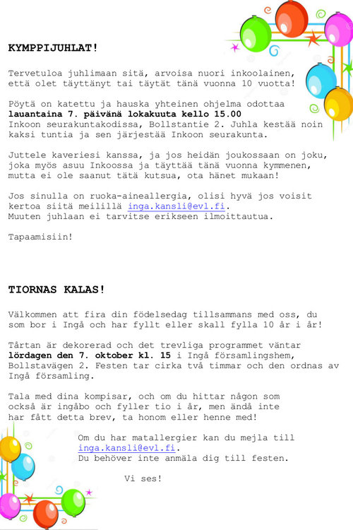 Kymppijuhlat Kymppijuhlat