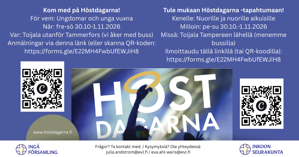 Tule mukaan Höstdagarna-tapahtumaan!