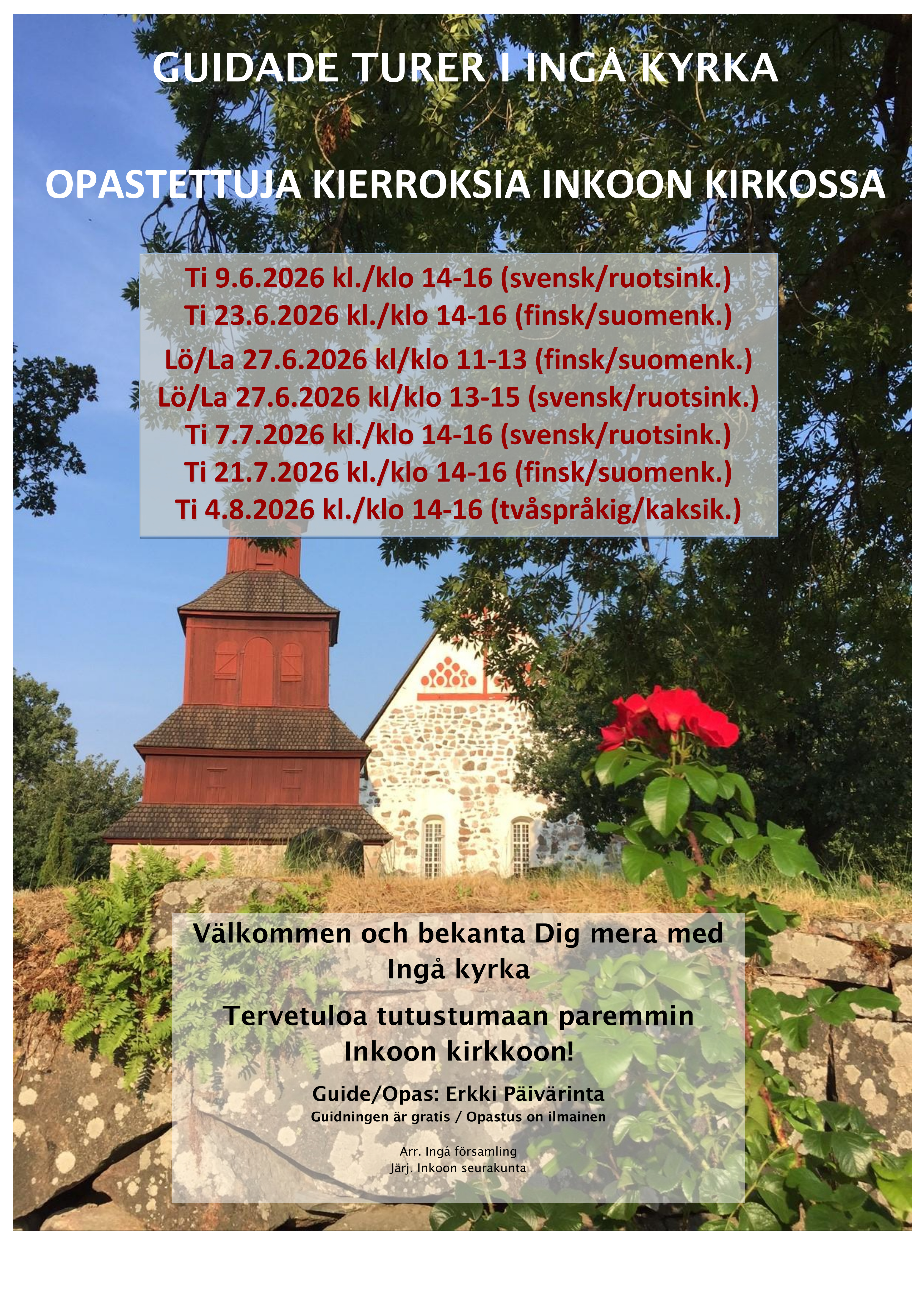 Ingå kyrka guidning 2026